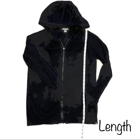 Eddie Bauer Casual Black Hooded Full Zip Up Sweater Jacket Size Large - Picture 14 of 17